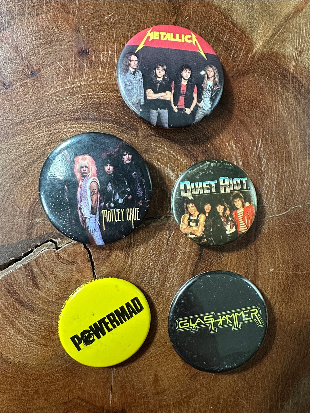 1980s Vintage Rock Band Pins